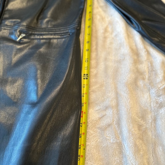 Chico's Edge to Edge Olive Topper 3/4 faux Leather - Picture 5 of 5